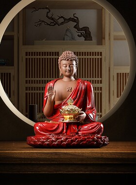 曾国清如来观音菩萨地藏王佛像陶瓷摆件供奉玄关装饰工艺收藏品