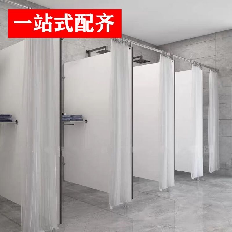 冲凉房公共浴室防水隔板澡堂厕所卫生间隔断不锈钢淋浴间PVC墙板