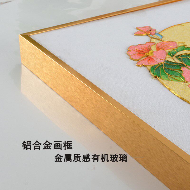 铝合金画框定制装裱a4K8开A3斜边玻璃海报金属外框拼图油画空框架