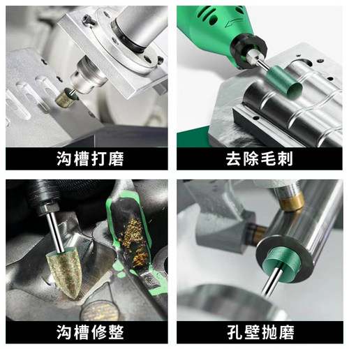 芝麻磨头橡胶磨头金属打磨抛光除锈吊磨机手钻小电磨头圆柱抛光轮
