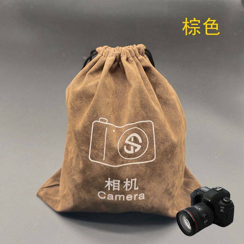 外出单反相机内胆防尘保护口袋耳机数码电子产品旅行绒布收纳袋子图片