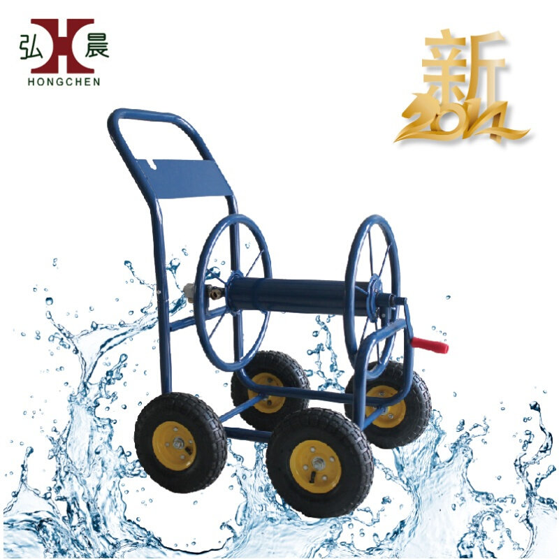 水管车架 家用高压洗车水枪套装 轮式手推大型金属水管车收纳架