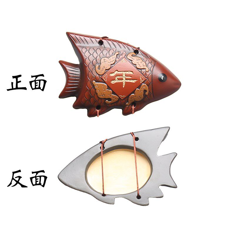 中式壁饰挂件壁挂陶瓷鱼复古民宿装饰墙面入户门上挂饰背景墙墙饰