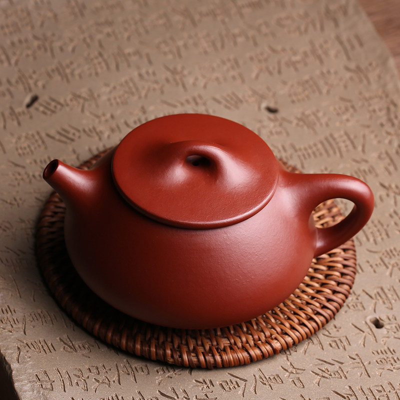 宜兴原矿紫砂壶景舟石瓢壶纯全手工名家朱泥大红袍泡茶壶功夫茶具