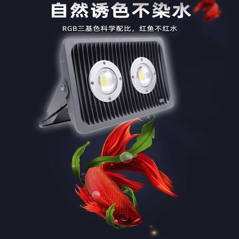 鱼池灯led防水射灯全光谱增艳鱼红水不红锦鲤鱼池户外照明投光灯