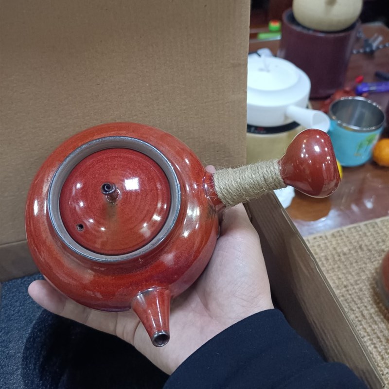 窑变砂挑壶砂挑壶窑变创意新款木炭砂铫专用烧水煮茶煮水壶烧水