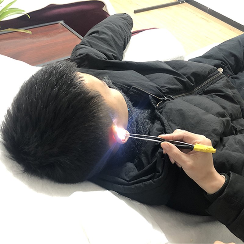 发光镊子头部充电款采耳工具宝宝掏耳朵亮灯耳扒发光耳勺神器
