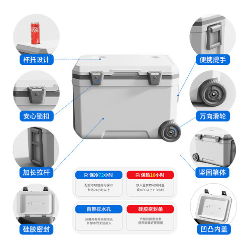 尤利特18升车载保温箱户外露营冷藏冰桶商用冷暖箱5L便携式小冰箱