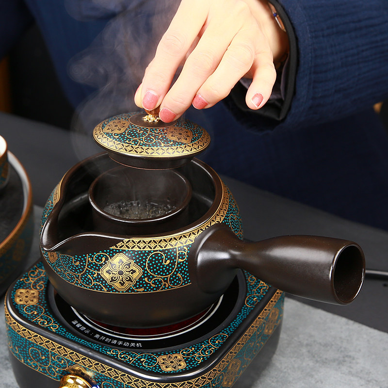 陶明堂陶瓷煮茶壶电陶炉煮茶器家用办公室小型泡茶功夫茶具套装