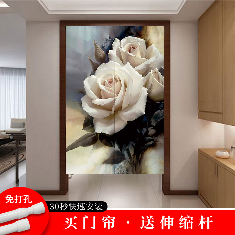 门帘隔断遮挡帘子卧室房间家用厕所卫生间门口过道2025年新款半短图片