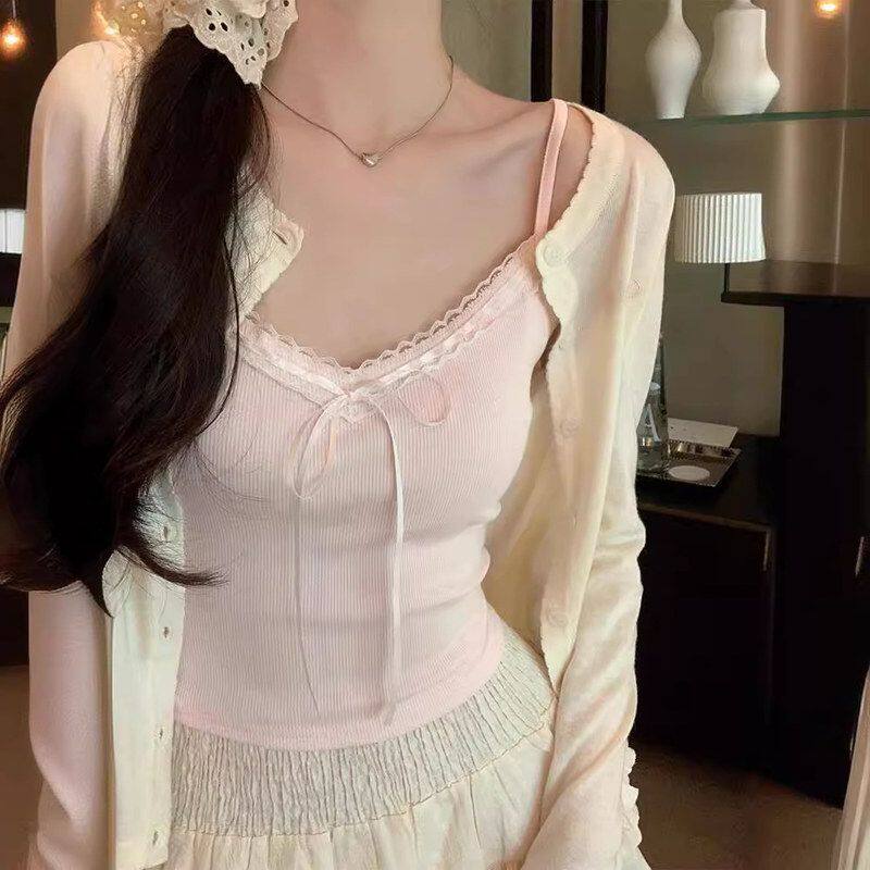 衣蝴蝶结夏季修身辣妹纯欲甜美