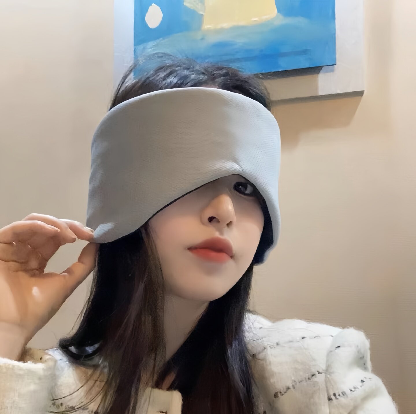 新款冰丝太空舱遮光眼罩男女睡眠办公旅行午休全包降噪护眼罩现货