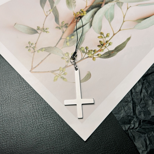 倒逆十字架我在惊悚游戏里封神周边钛钢情侣钥匙绳手机绳U盘挂件