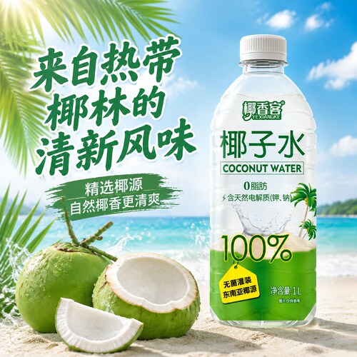 椰香客椰子水1L大瓶整箱