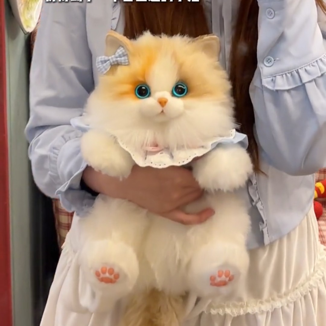 仿真毛绒小猫双肩包玩偶圣诞礼物