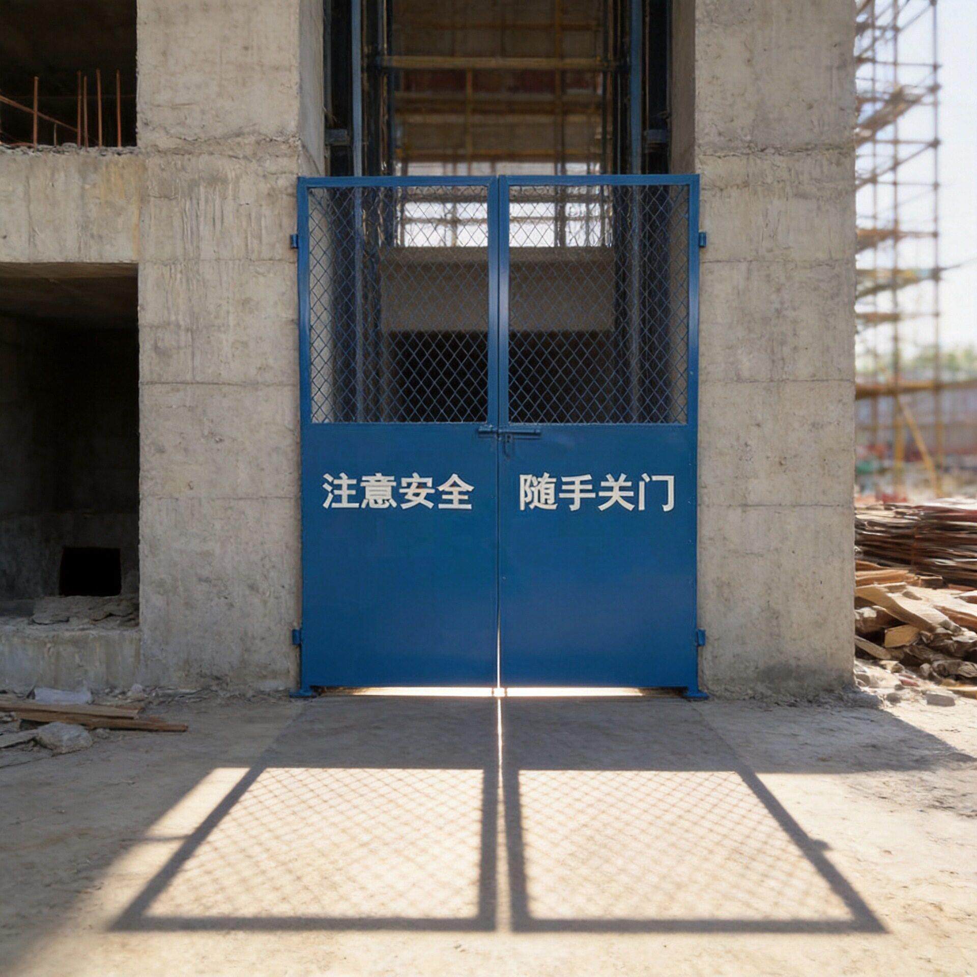 电梯井口防护门人货梯门升降机安全隔离围栏工地护栏防攀爬隔离栏