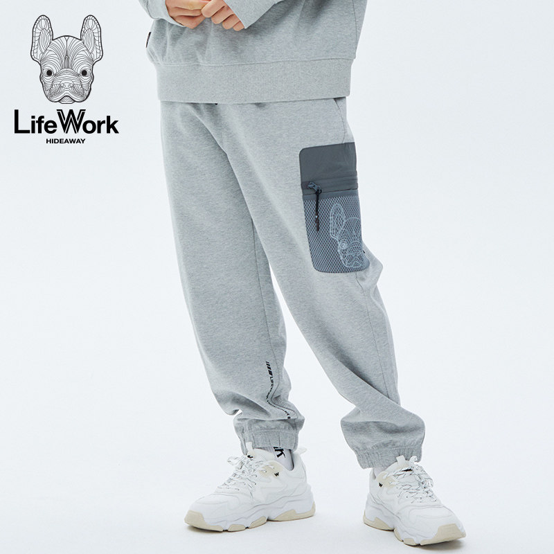 LIFEWORK HIDEAWAY工装多口袋束脚卫裤男宽松休闲抽绳松紧腰长裤
