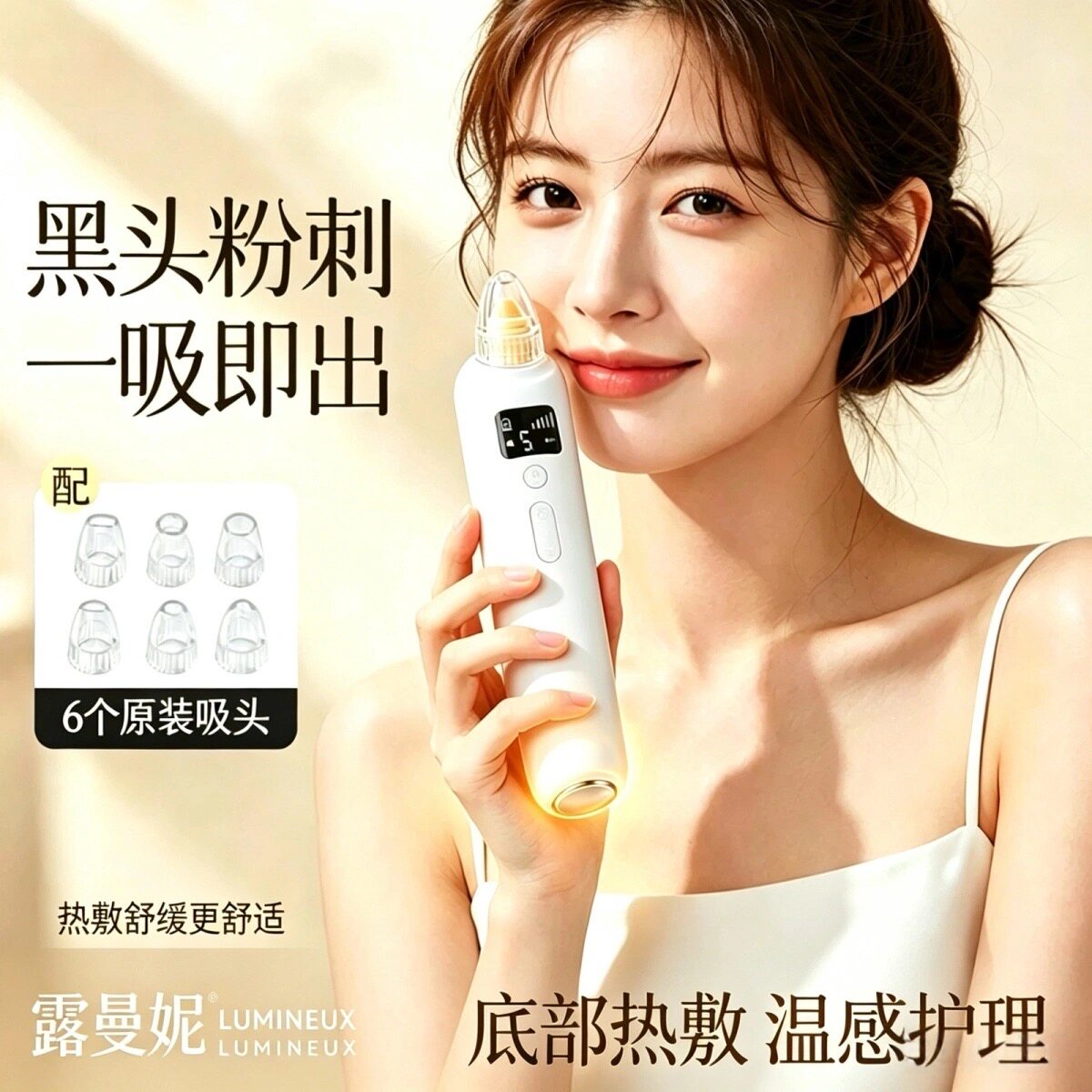 真空负压黑头仪多功能脸部毛孔清洁器替换吸头男女去黑头粉刺工具