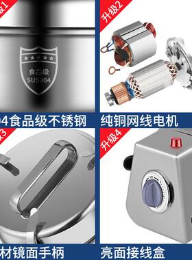 定制艾泽拉2000克材粉碎机超细磨粉机三七打粉机商用碎研磨机