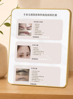 纹绣门店无创洗眉科普摆件