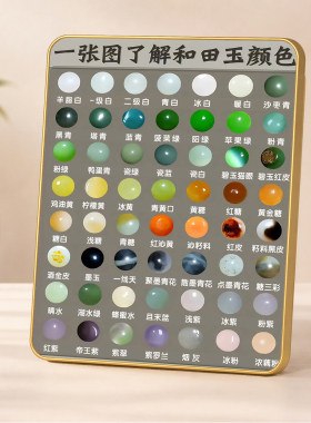 和田玉色系科普店用摆件