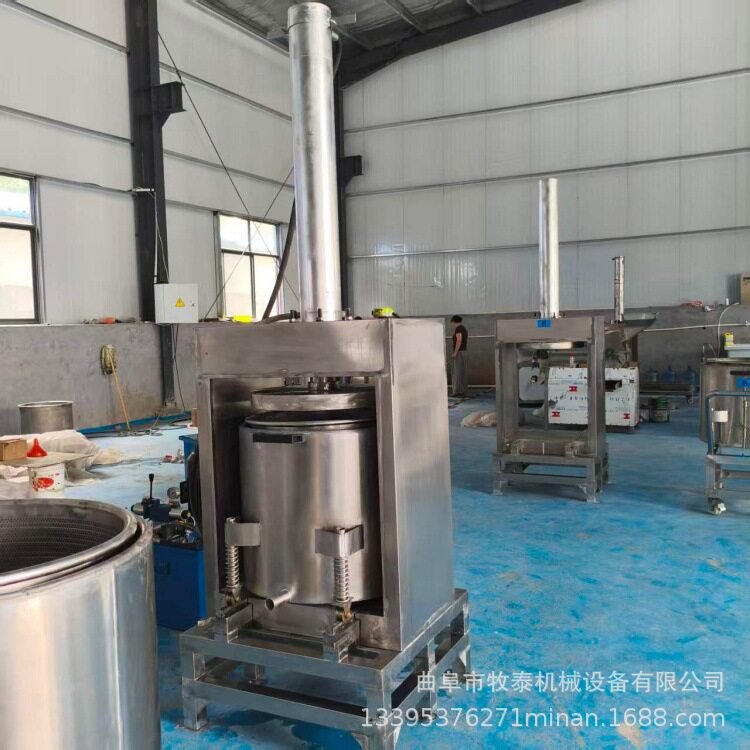 商用液压压榨机酱菜果蔬大料压汁机醋糟麦麸快速压榨脱水机设备