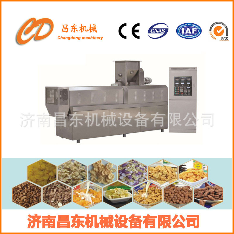 昌东黄金玉米片加工设备早餐玉米片生产线膨化玉米片设备