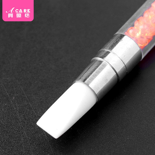 美甲笔刷/压花A1zzn001-易上手硅胶笔涂魔镜粉贴纸按压笔雕花笔彩
