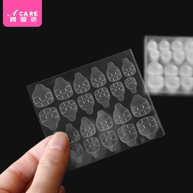 美甲贴片C1zzn001-易上手双面透明果冻胶粘贴背胶假指甲便携工具