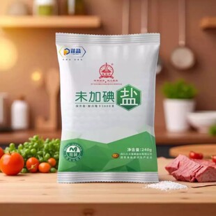 深井未加碘盐食用细盐家用厨房炒菜煲汤凉拌三餐袋装矿盐调味