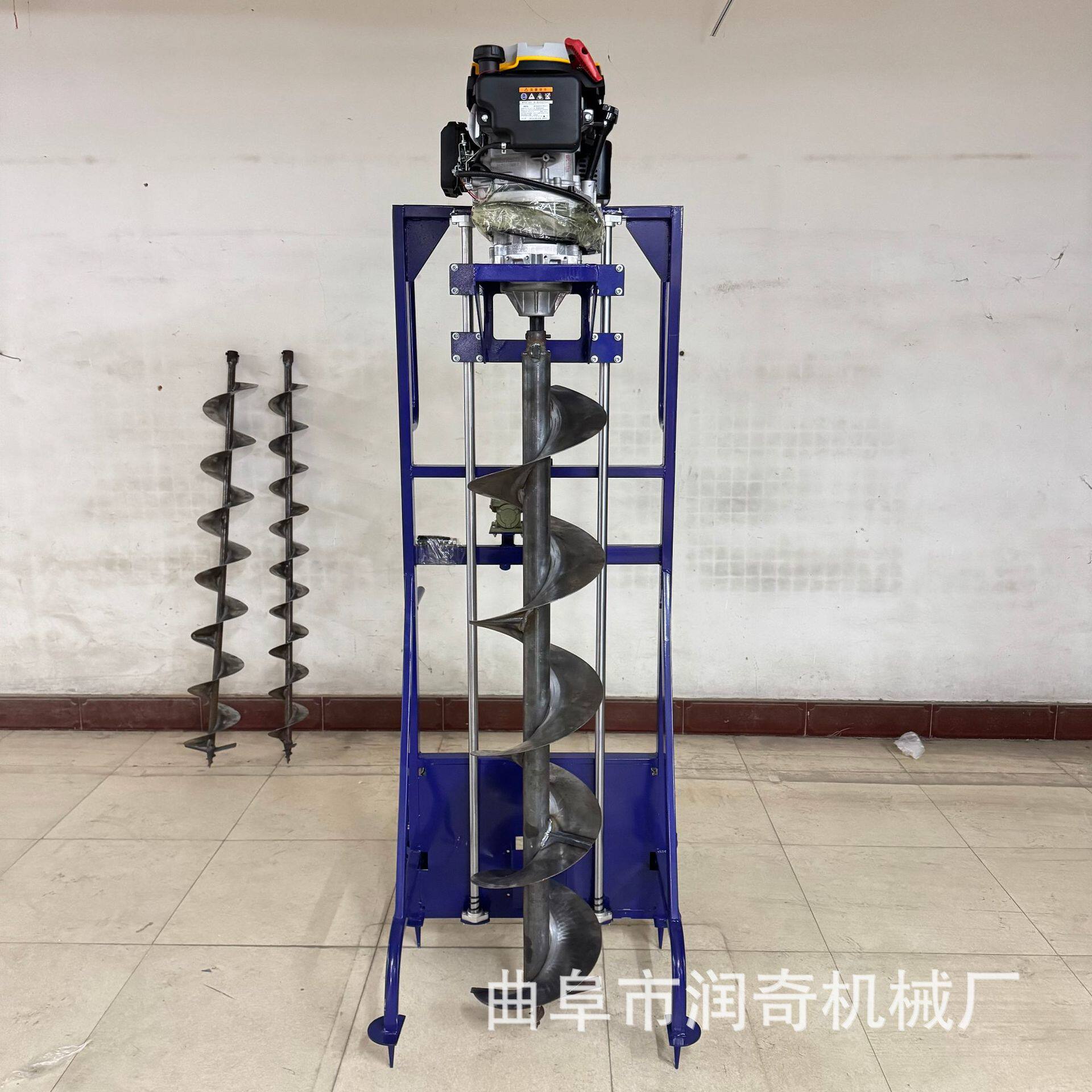 新款汽油地钻挖坑机园林植树打孔机果园施肥钻洞农用种植打桩机器