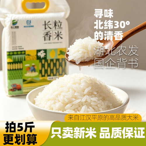长江绿地湖北江汉长粒香米袋装家庭量贩装中秋节团购员工福利送礼