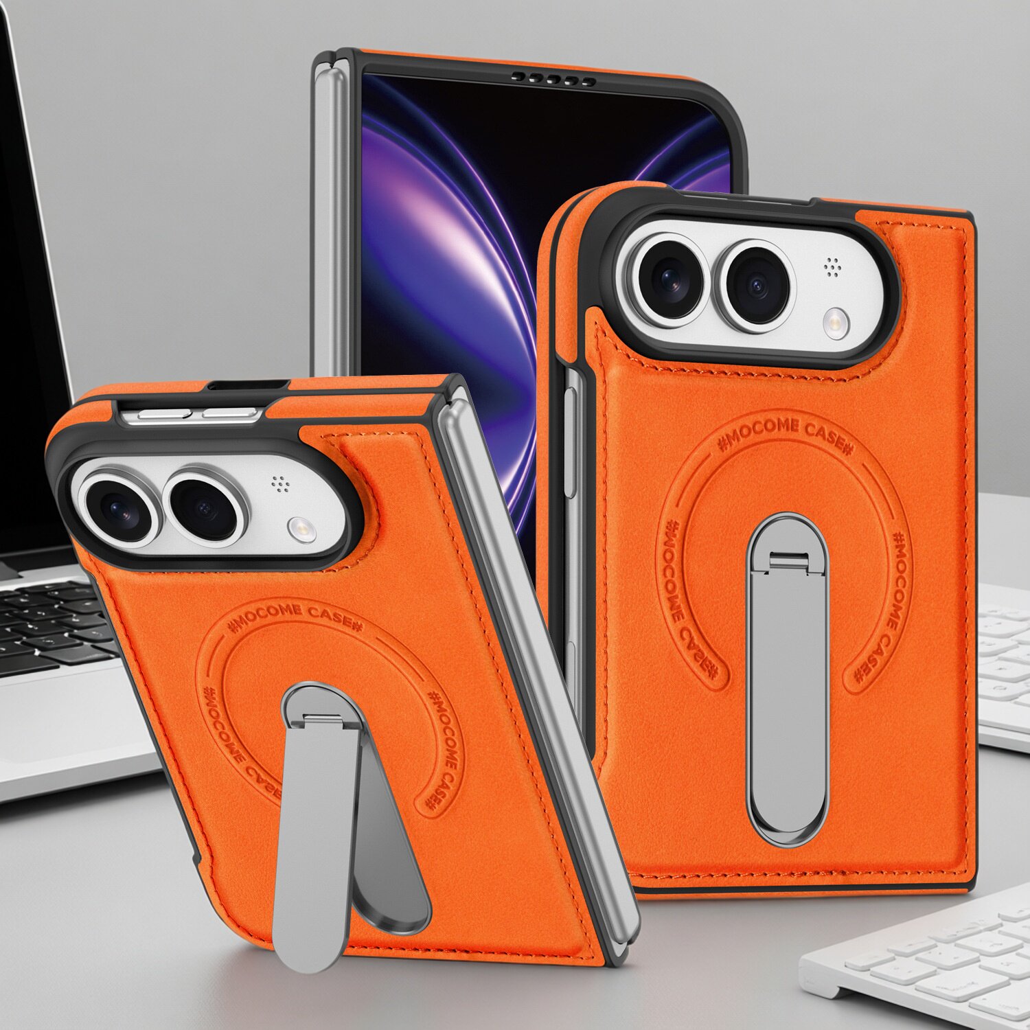 适用于iPhone ultra手机壳商务后盖磁吸支架苹果 ultra阔折叠保护壳全包防摔磁吸充电保护套男女新款