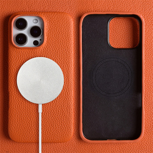 适用于iPhone17/16/15/14/13/12/11 pro max手机壳真皮后盖苹果16/15/14/13 plus保护壳全包磁吸充电17air壳