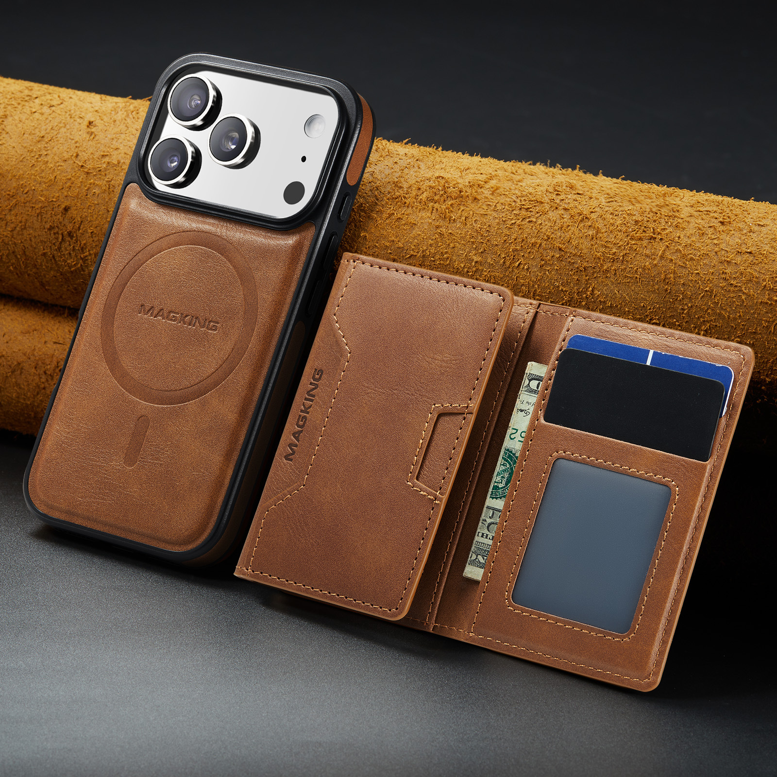 适用iPhone17后盖磁吸分体手机壳