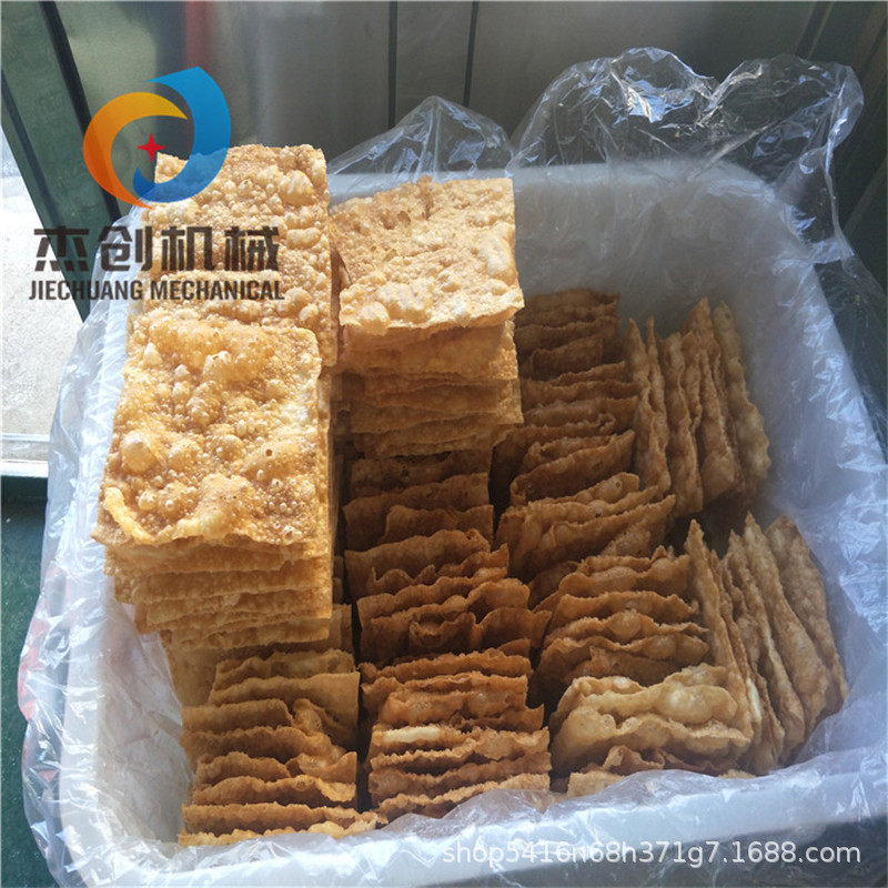 湖南香煎薄脆油炸机炸制产品平整油炸设备脆饼油炸生产线