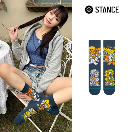 STANCE潮流袜子DJ JAVIER联名款男袜女袜休闲中筒袜海浪元素个性