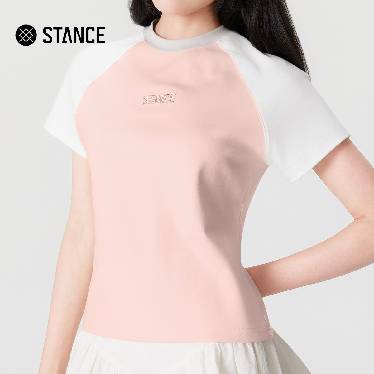 STANCE潮流女装T恤女士上衣2026夏季新款韩版收腰短袖简约平色T恤