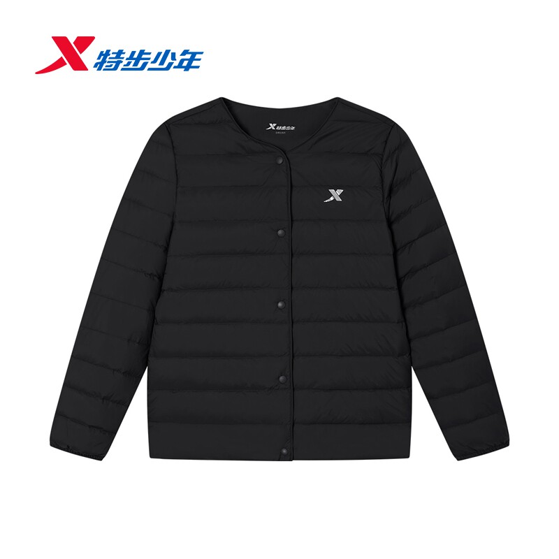 特步YOUNG青少年2026秋季新款男女童上衣运动休闲保暖羽绒服外套