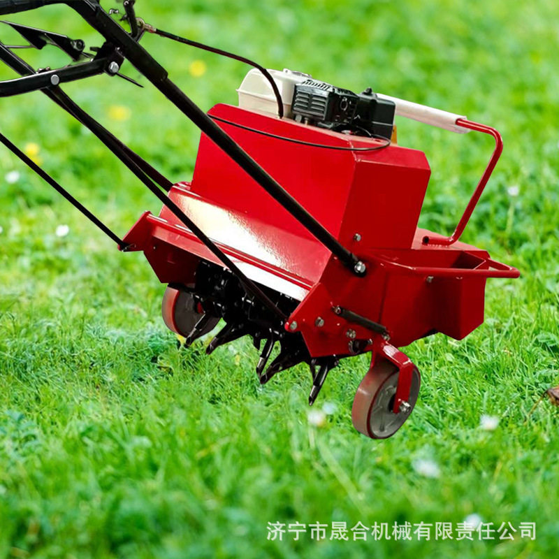 手推式汽油草坪养护用打孔机板结草坪透气增氧草坪打孔针垂直打