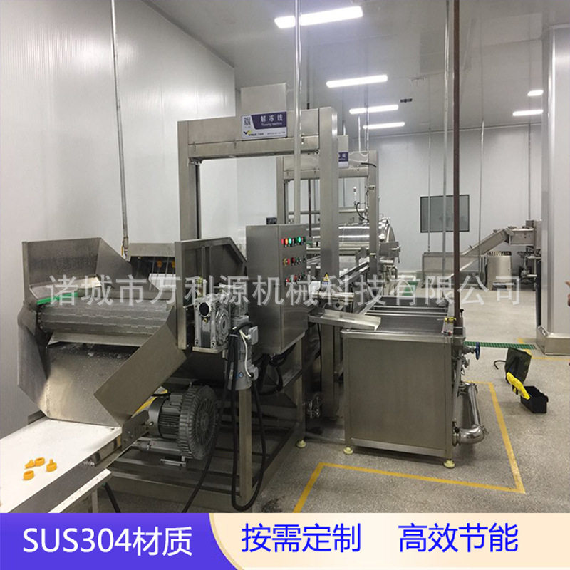 万利源循环水肉类解冻线不锈钢解冻设备提升式鸡爪鸡脖解冻机