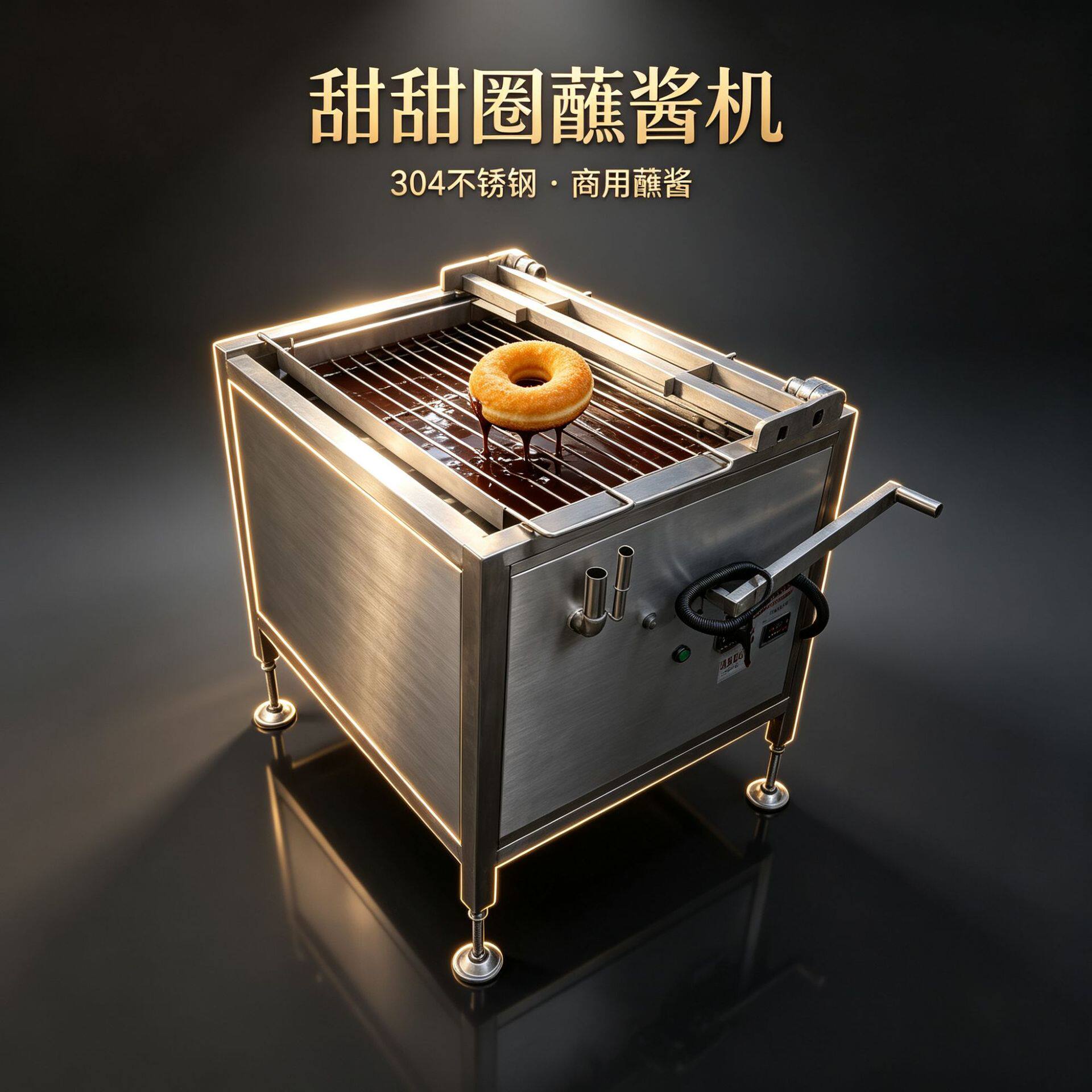 小型甜甜圈奶油蘸酱机220V商用蛋糕饼干沾巧克力酱机可沾糖浆