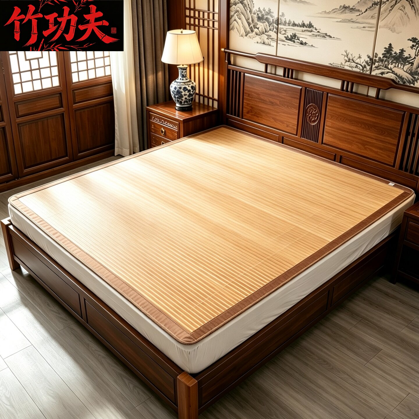 竹功夫竹席凉席直筒1.1夏季1.3学生0.9家用1.5定做1.4定制1.7席子