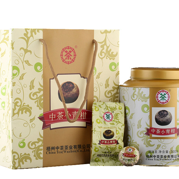 中茶2025年 正宗新会小青柑 特级广西梧州六堡黑茶叶礼盒装300g