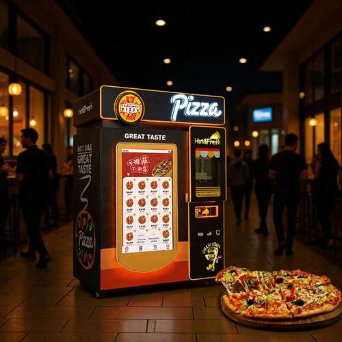 The Fully Automatic Pizza Machine Supports Card Payment披萨