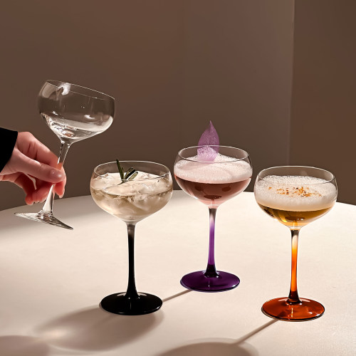 日式ins风创意鸡尾酒杯高颜值玻璃杯酒吧气泡酒特调杯高脚香槟杯