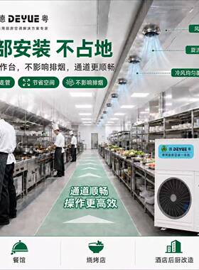 德粤厨房空调外循环一体机防油污工位精准降温