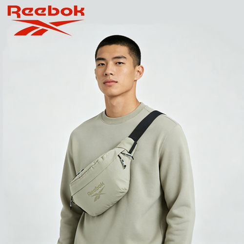 Reebok/锐步单肩斜挎通勤大容量骑行运动男单肩机能风潮牌腰胸包