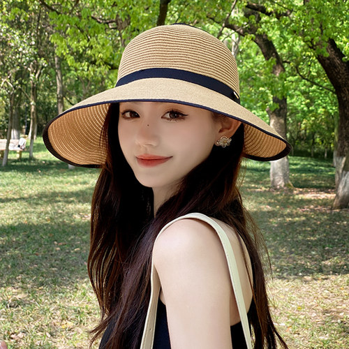 可折叠草帽海边度假遮阳沙滩帽