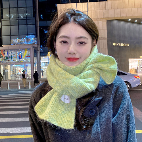 高级感韩系羊毛围巾可爱小围脖
